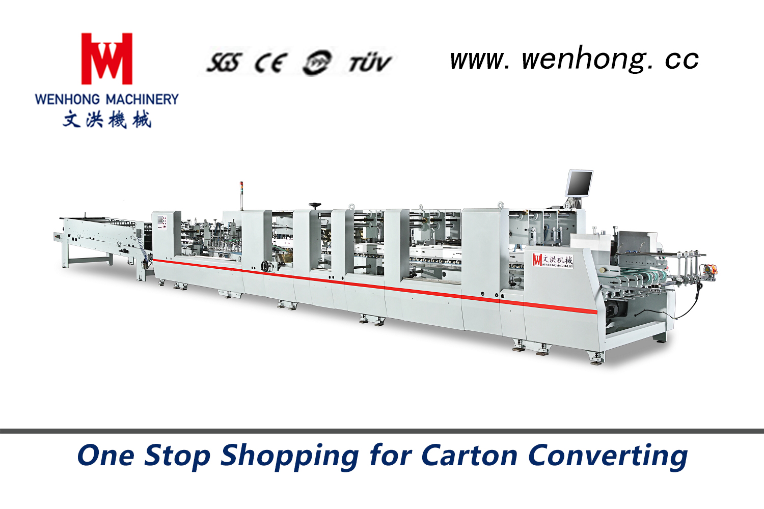 Automatic High Speed Folding and Gluing Machine WH-1100W